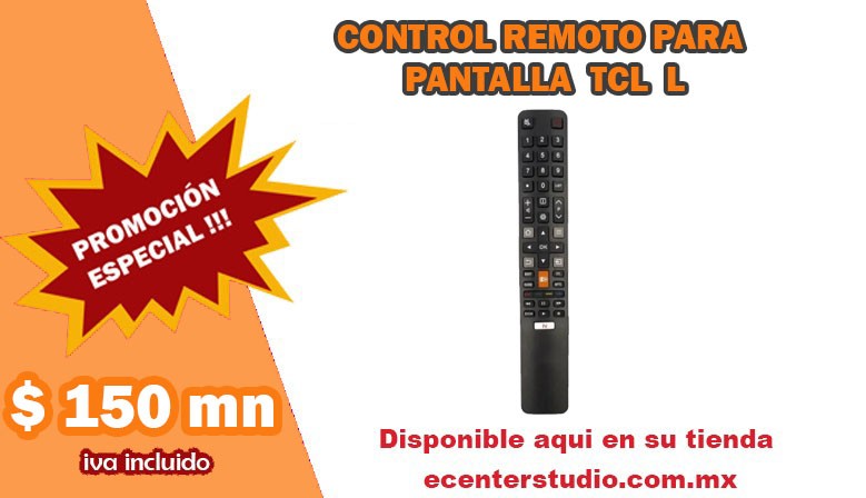 CONTROL REMOTO PARA PANTALLA TCL L